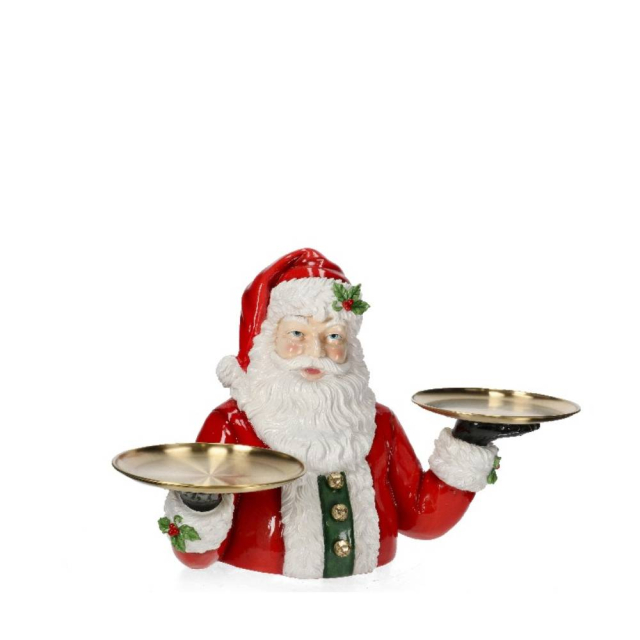 Busto de Pai Natal com Pratos